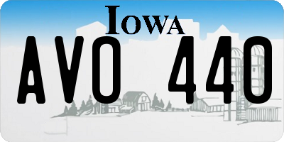 IA license plate AVO440