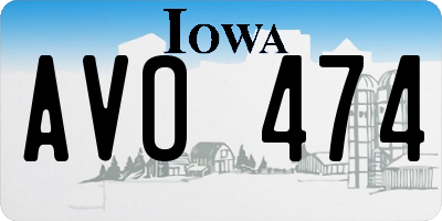 IA license plate AVO474