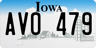 IA license plate AVO479
