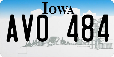 IA license plate AVO484