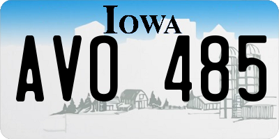 IA license plate AVO485