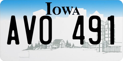 IA license plate AVO491