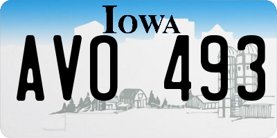 IA license plate AVO493