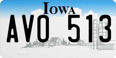 IA license plate AVO513