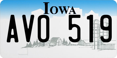IA license plate AVO519