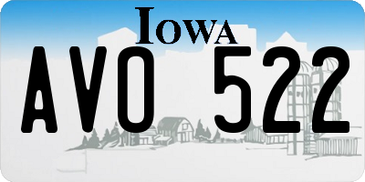 IA license plate AVO522