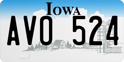 IA license plate AVO524