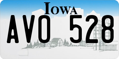 IA license plate AVO528
