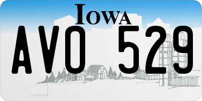 IA license plate AVO529