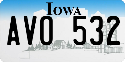 IA license plate AVO532