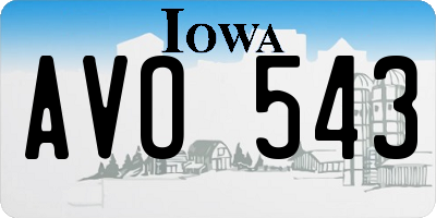 IA license plate AVO543
