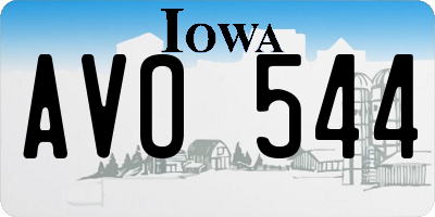 IA license plate AVO544