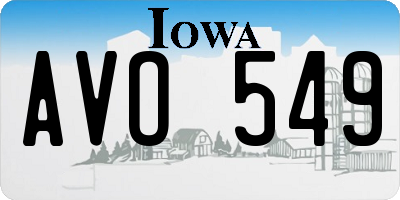 IA license plate AVO549