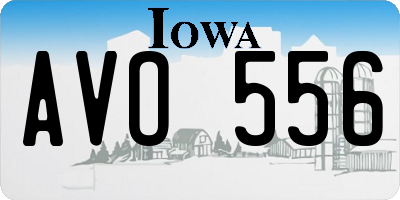 IA license plate AVO556