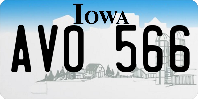 IA license plate AVO566