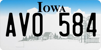IA license plate AVO584