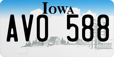 IA license plate AVO588