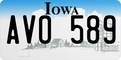 IA license plate AVO589