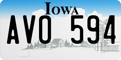 IA license plate AVO594