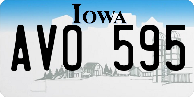 IA license plate AVO595