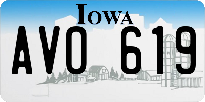 IA license plate AVO619