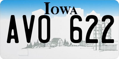 IA license plate AVO622
