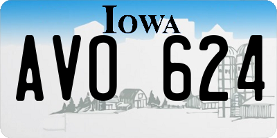 IA license plate AVO624
