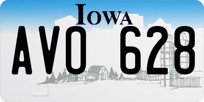 IA license plate AVO628