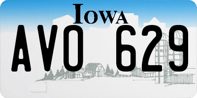 IA license plate AVO629