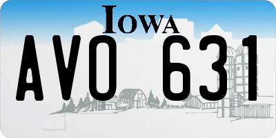 IA license plate AVO631