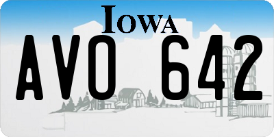 IA license plate AVO642