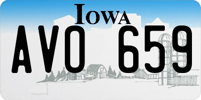 IA license plate AVO659
