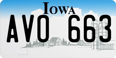 IA license plate AVO663