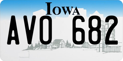 IA license plate AVO682