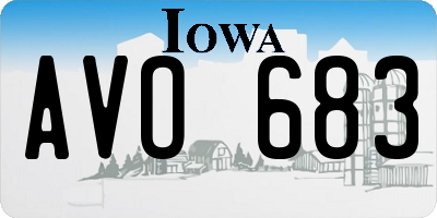 IA license plate AVO683
