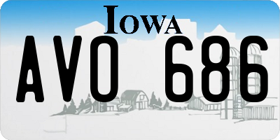 IA license plate AVO686