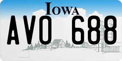 IA license plate AVO688