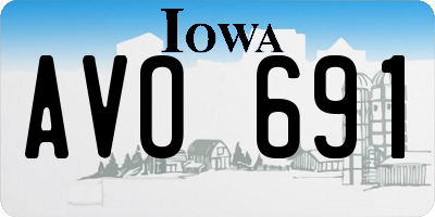 IA license plate AVO691