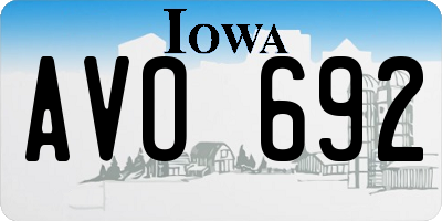 IA license plate AVO692