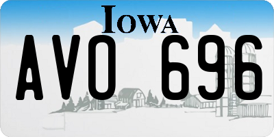 IA license plate AVO696