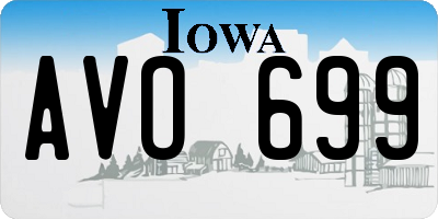 IA license plate AVO699