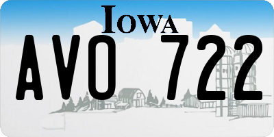 IA license plate AVO722