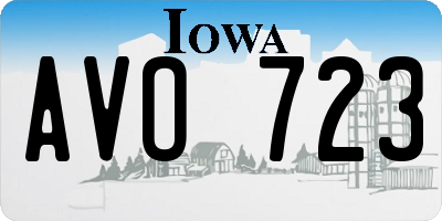 IA license plate AVO723