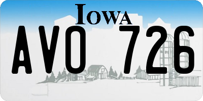 IA license plate AVO726