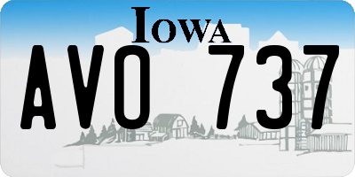 IA license plate AVO737