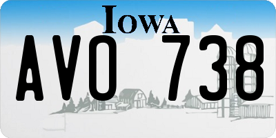 IA license plate AVO738