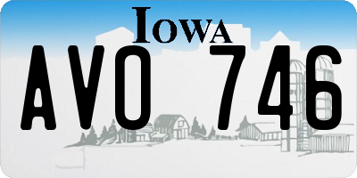 IA license plate AVO746