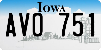 IA license plate AVO751