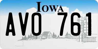 IA license plate AVO761