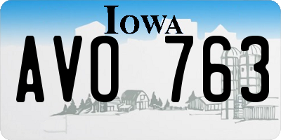 IA license plate AVO763